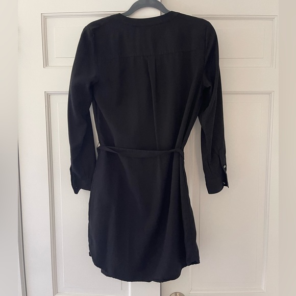 Banana Republic black button down dress Petite size 6 - Picture 4 of 7